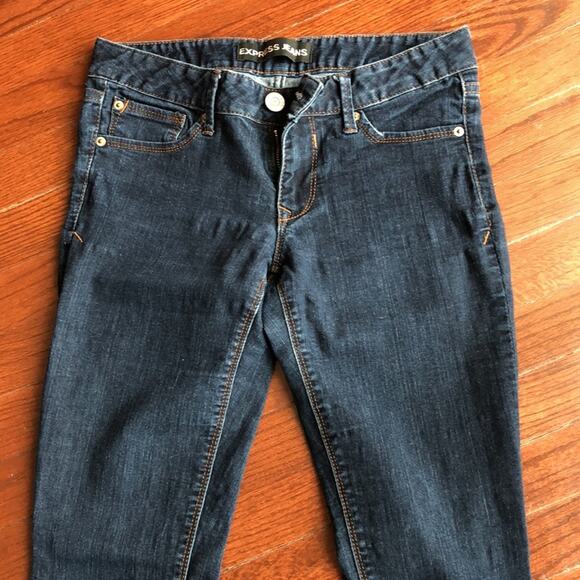 EXPRESS JEANS Dark Blue Stella Low Rise Legging - Picture 2 of 6